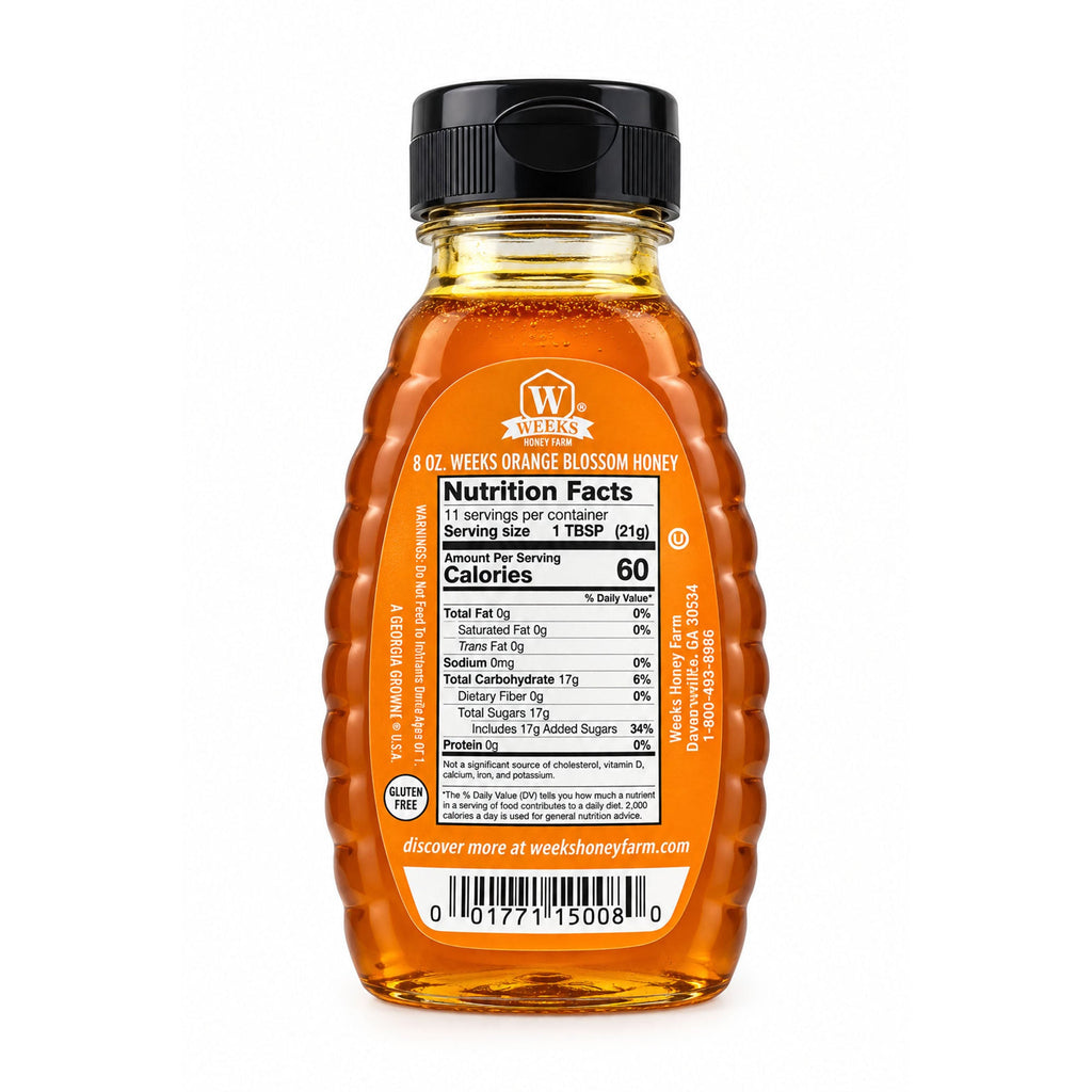 Raw Florida Orange Blossom Honey | Light Citrus-Floral Flavor