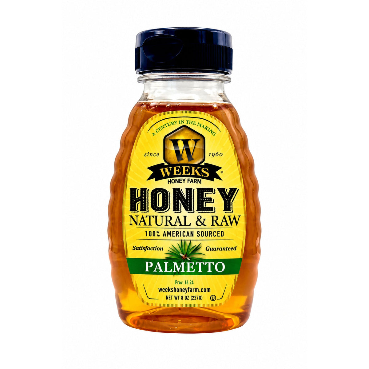 Weeks Pure, Raw & Unfiltered Saw Palmetto Honey, USA | Weeks Honey Farm