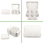 Henlay Duck Egg Cartons - Holds Half Dozen Jumbo Eggs- Blank Flat Top, 2 colors, 20 or 100