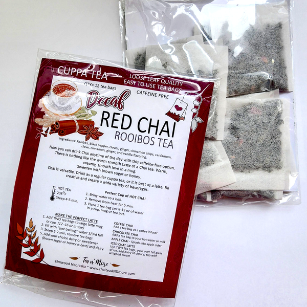 Decaf Red Rooibos Chai -  CUPPA Tea Bags