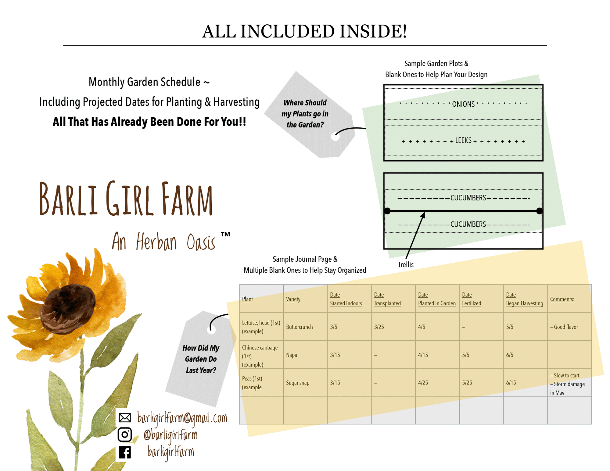 Monthly Organic Garden Planner